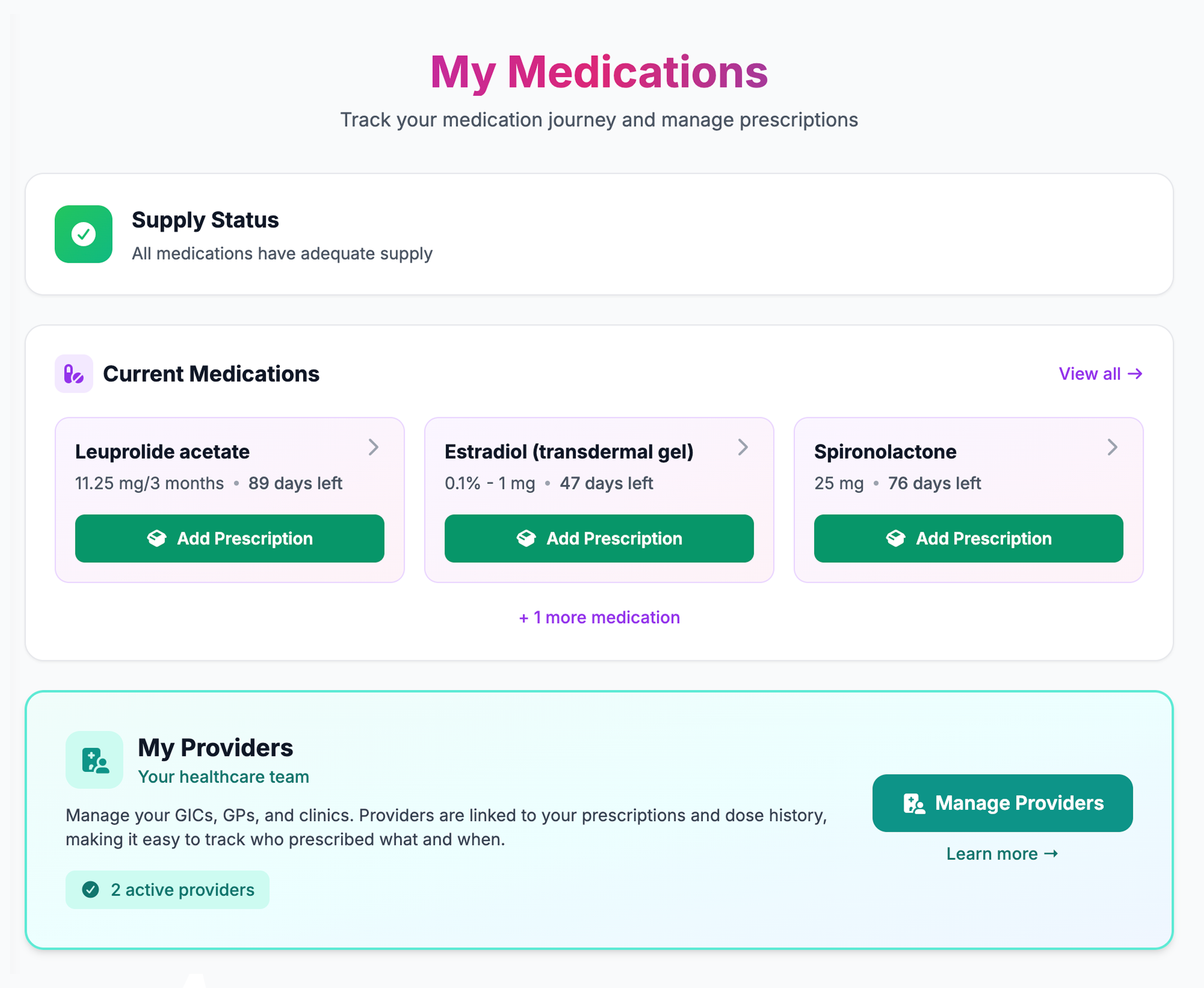 Medication Tracking Screenshot
